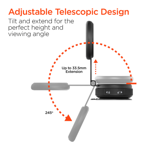 HyperGear Mag Vac Magnetic Phone Mount with Vacuum Suction Cup Base