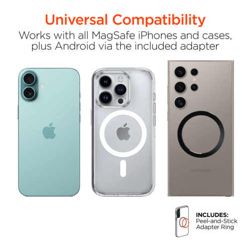 HyperGear Mag Vac Magnetic Phone Mount with Vacuum Suction Cup Base